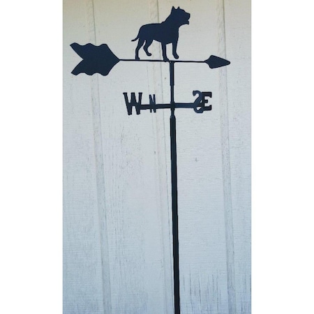 The Lazy Scroll Pitbull Garden Mount Weathervane pitin